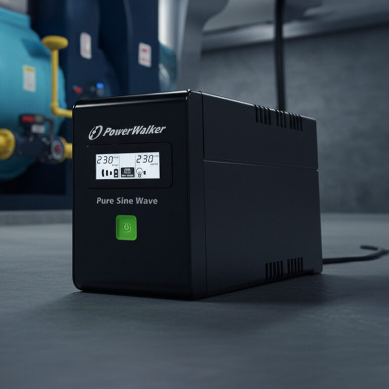 UPS PowerWalker serii SW w pomieszczeniu kotłowni.