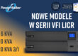 Grafika z gradientem niebiesko-żółtym i UPSem PowerWalker VFI LICR 6kVA