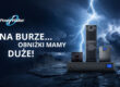 UPSy PowerWalker na tle błyskawicy